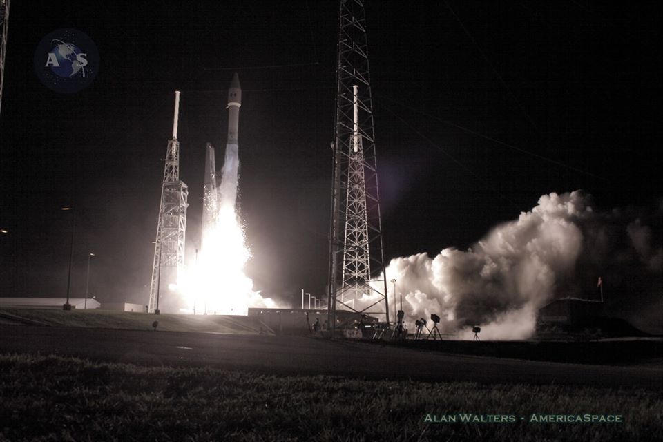 Morales-3 launch at 6:28 a.m. EDT. Photo Credit: Alan Walters / AmericaSpace