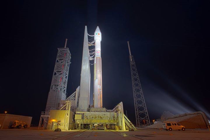 ULA's Atlas-V with Mexico's Morales-3 satellite atop SLC-41 prior to fueling. Photo Credit: ULA