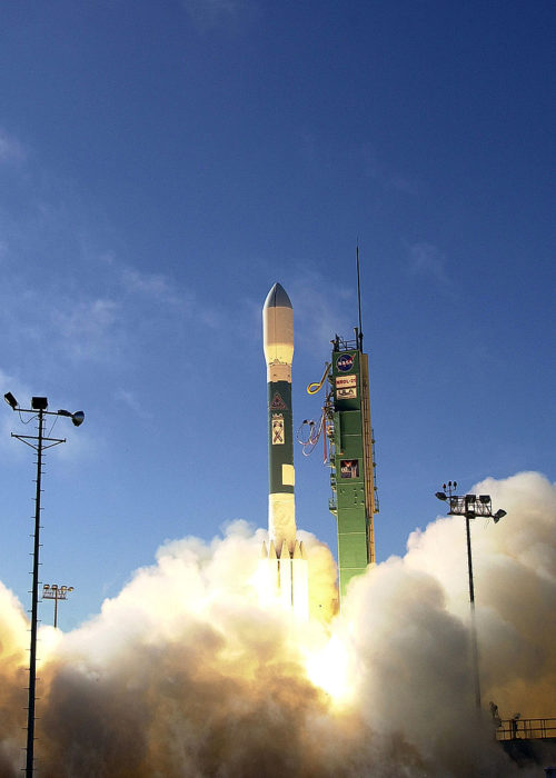 A Delta II booster delivers the NROL-21 payload into orbit, on behalf of the National Reconnaissance Office, on 14 December 2006. This was the first flight conducted under the auspices of United Launch Alliance (ULA) and took place less than two weeks after it entered operation. Photo Credit: U.S. Air Force