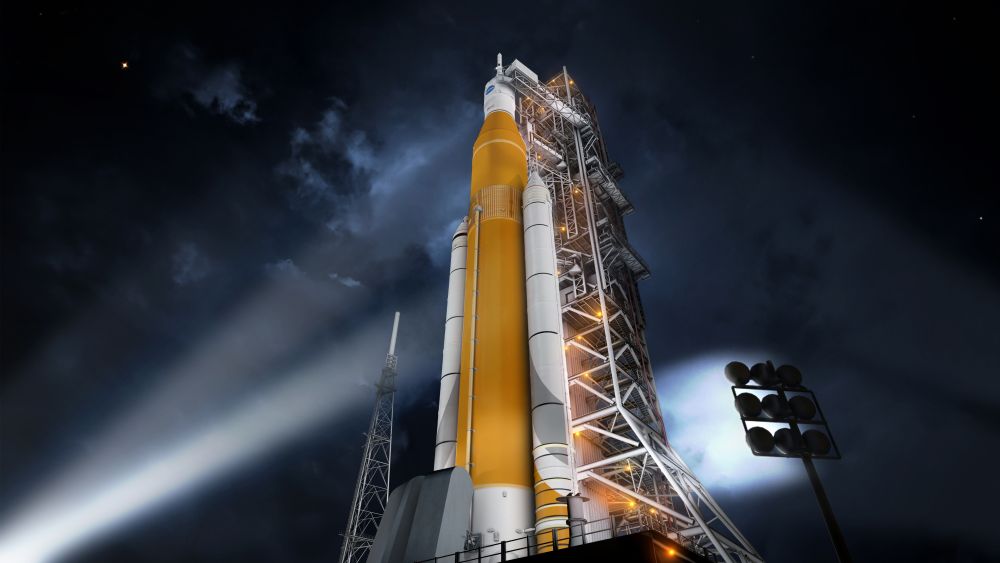 From NASA: "For the first time in almost 40 years, a NASA human-rated rocket has completed all steps needed to clear a critical design review (CDR). The agency’s Space Launch System (SLS) is the first vehicle designed to meet the challenges of the journey to Mars and the first exploration class rocket since the Saturn V." Image Credit: NASA/MSFC