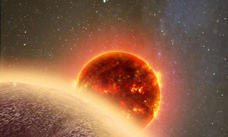 Artist's conception of GJ 1132b, an Earth-sized exoplanet orbiting a nearby star. Conditions on this world, however, are more like Venus than Earth. Image Credit: Dana Berry