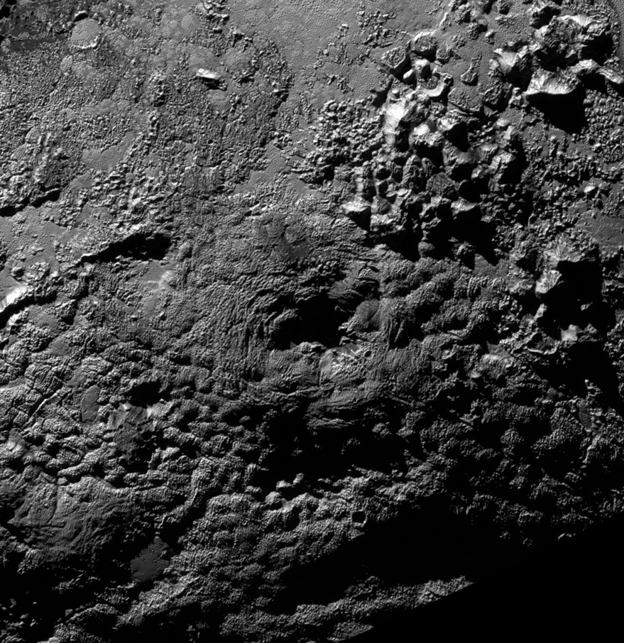 Wright Mons, which is now suspected of being an ice volcano, on Pluto. Image Credit: NASA/Johns Hopkins University Applied Physics Laboratory/Southwest Research Institute