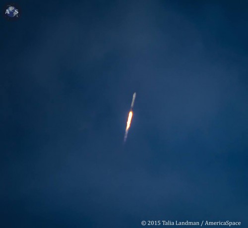 Deke Slayton II thundering towards the ISS from Cape Canaveral, Fla. Photo Credit: Talia Landman / AmericaSPace