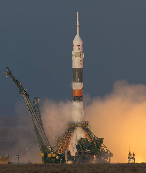 The Soyuz TMA-19M launched from Kazakhstan to the International Space Station. Photo Credit: NASA