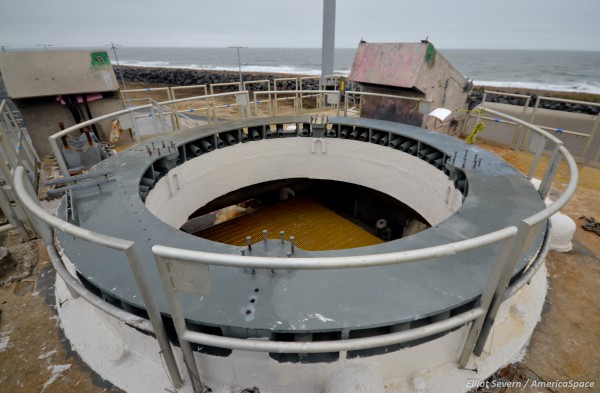 The Antares mount ring on Launch Pad 0A. Photo Credit: Elliot Severn / AmericaSpace