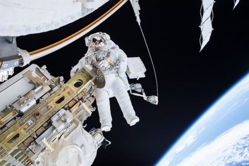 Astronaut Tim Kopra, pictured during today's EVA, was making his second career spacewalk. Photo Credit: NASA