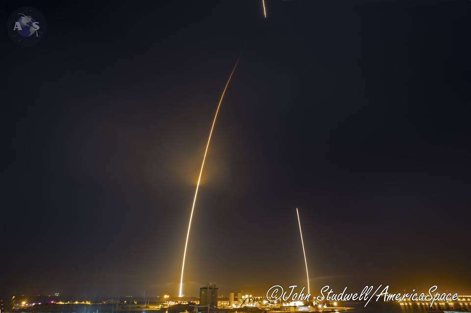 Stunning view of SpaceX's OG-2 launch. Photo Credit: John Studwell/AmericaSpace