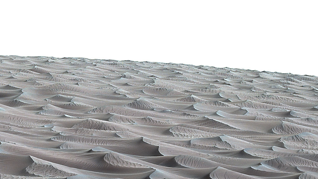 View overlooking part of High Dune, which is covered in smaller sand ripples. Image Credit: NASA/JPL-Caltech