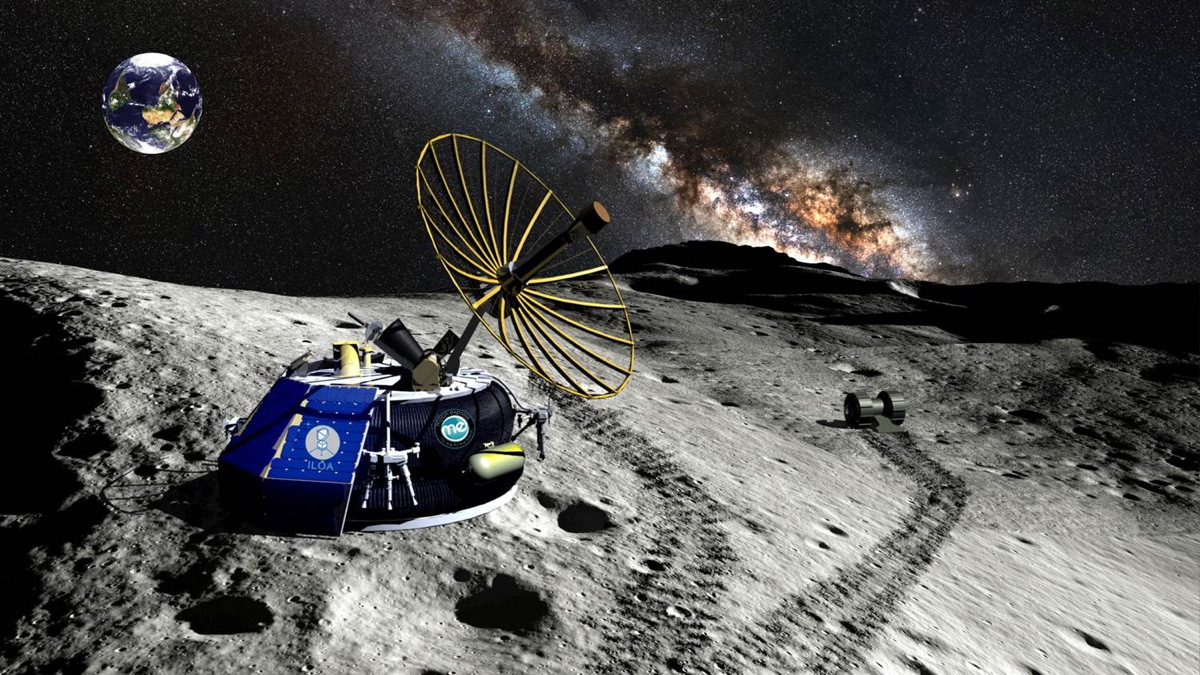 An artist illustration of the Moon Express MX-1 lunar lander on its mission to the moon. On December 8, 2015, Google Lunar XPRIZE officially verified the company's launch contract, paving the way for a moonshot by the end of 2017. Image Credit: Moon Express