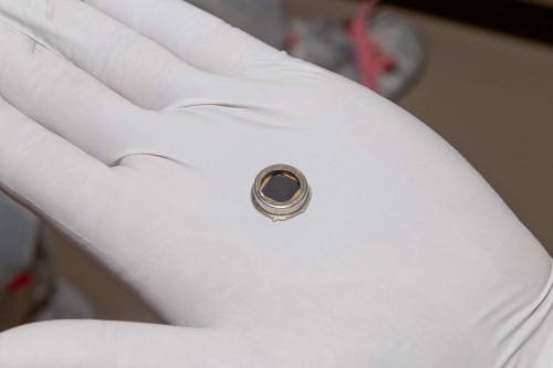 This microchip, the size of a dime, carries all of the 826,923 names that will go to Mars on NASA's InSight lander in 2016. Image Credit: NASA/JPL-Caltech/Lockheed Martin