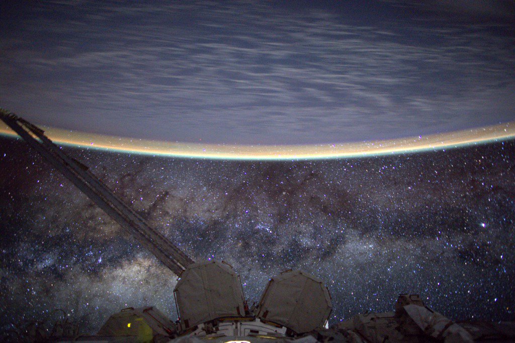 One of Kjell Lindgren's final views of Earth, as seen from his berth on the International Space Station (ISS). Photo Credit: NASA/Twitter/Kjell Lindgren