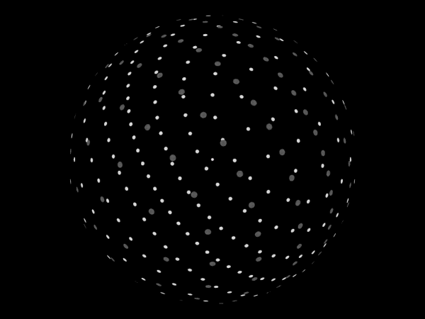 Illustration of one type of hypothetical Dyson Sphere, called a Dyson Bubble, an arrangement of statites around a star, in a non-orbital pattern.