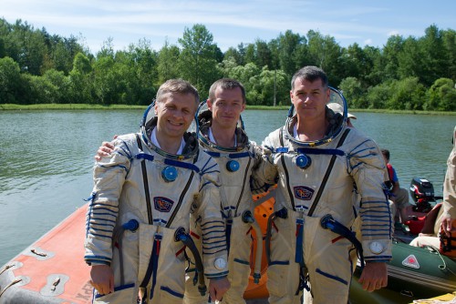 Launching in September, the Soyuz MS-2 crew includes NASA's Shane Kimbrough (right), who will command the 50th long-duration expedition aboard the space station. Photo Credit: NASA, via Joachim Becker/SpaceFacts.de