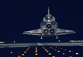 Endeavour touches down on 20 January 1996, wrapping up her nine-day STS-72 mission. Photo Credit: NASA