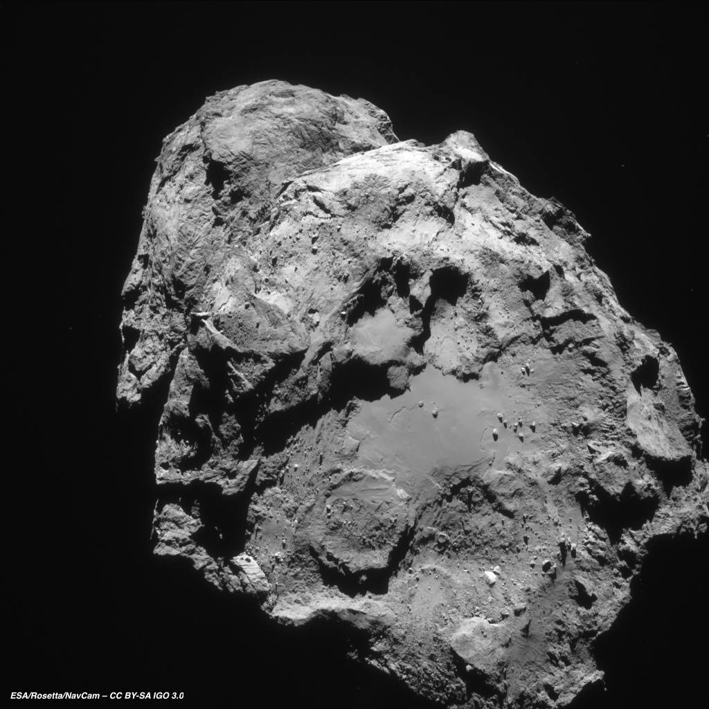 From ESA: "Comet Watch 5 February - Comet 67P/C-G seen from a distance of 53 km with Rosetta's NAVCAM. The image measures 4.7 km across." Image Credit: ESA/Rosetta/NavCam – CC BY-SA IGO 3.0