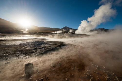 Hydrothermal steam vents at El Tatio in the Atacama Desert, Chile. Photo Credit: Ben Pipe Photography/Corbis