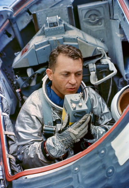 Elliot See, pictured during his backup training for the August 1965 Gemini V mission. Photo Credit: NASA