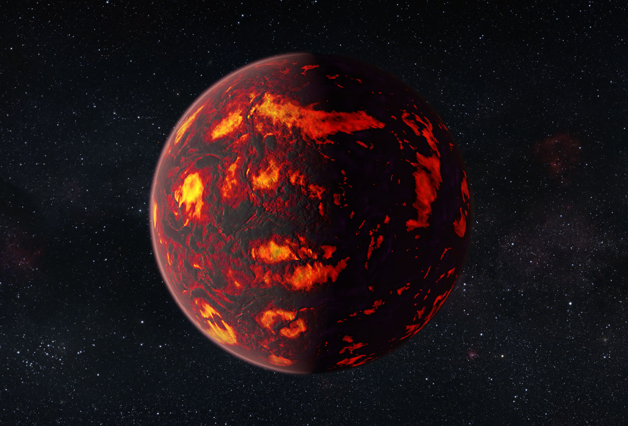 Artist's conception of 55 Cancri e. Image Credit: ESA/Hubble, M. Kornmesser