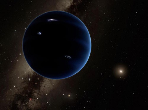The other current leading theory for Planet 9 is that is is actually a planet, about 10 times more massive than Earth, making it similar to "super-Earths" found orbiting other stars. Image Credit: Caltech/R. Hurt (IPAC)