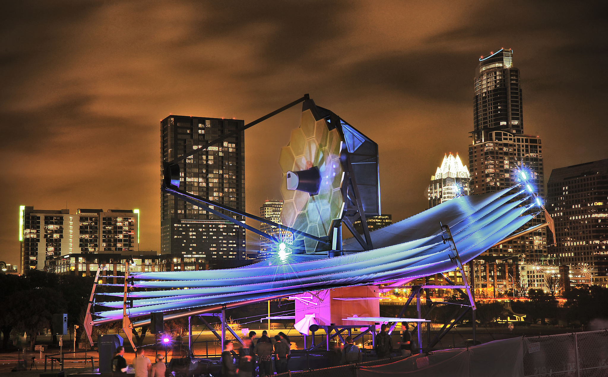 The full-scale James Webb Space Telescope model at South by Southwest in Austin. Photo Credit: NASA/Chris Gunn 