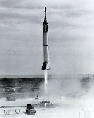 The Mercury-Redstone Booster Development (MR-BD) mission launches on 24 March 1961. This mission cleared the final concerns, ahead of entrusting the rocket with a human pilot. Photo Credit: NASA
