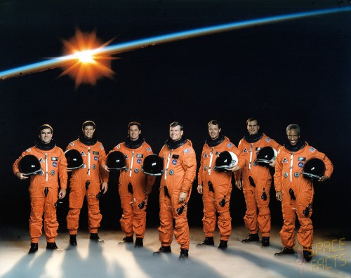 The seven-member STS-39 crew was the largest ever launched on a Department of Defense shuttle mission. Photo Credit: NASA, via Joachim Becker/SpaceFacts.de