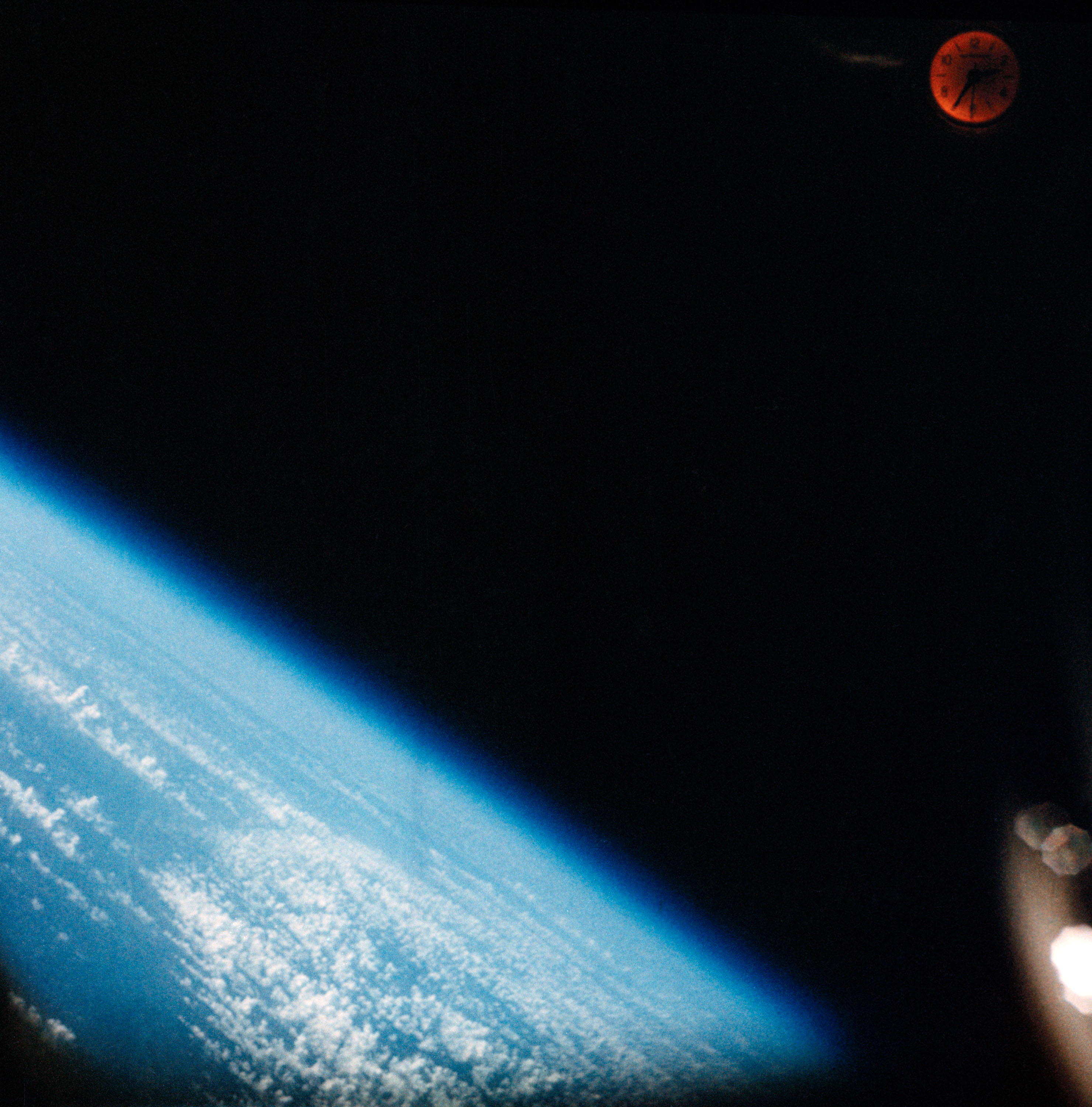 Shepard's 15-minute flight offered him a few minutes of weightlessness and a few minutes to glimpse the grandeur of Earth from space. He was only the second human being to leave the Home Planet. Photo Credit: NASA