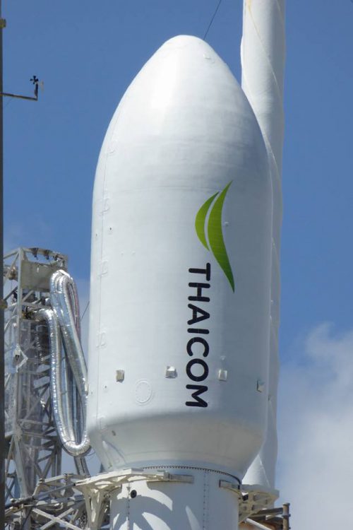 Tonight's launch was the third Thaicom customer for SpaceX. Previous missions delivered Thaicom 6 and AsiaSat 6 (half of whose transponders were marketed as Thaicom 7) into orbit. Photo Credit: John Studwell/AmericaSpace