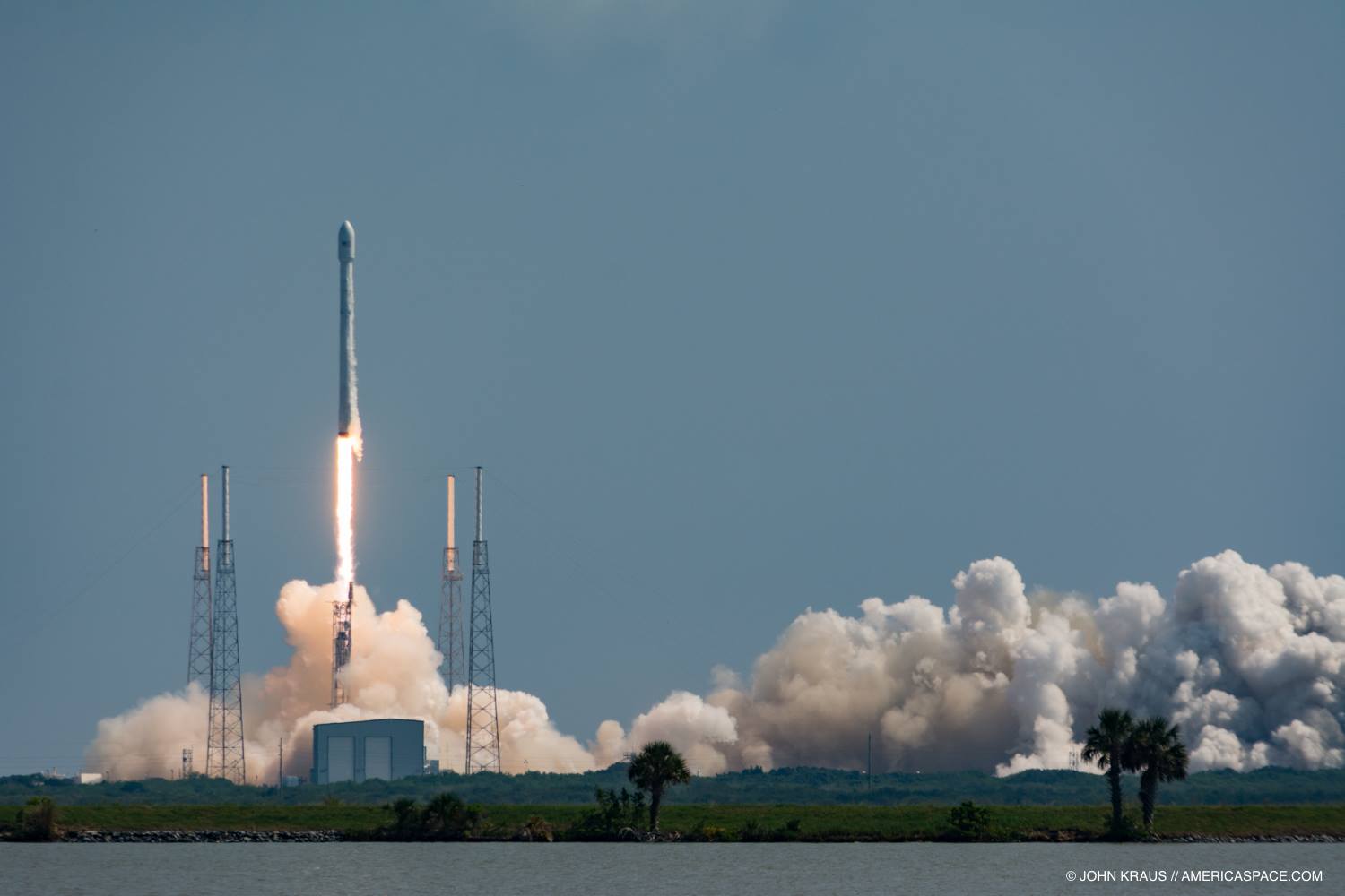 Today's launch marked the sixth flight of the Upgraded Falcon 9 in less than six months. Photo Credit: John Kraus/AmericaSpace