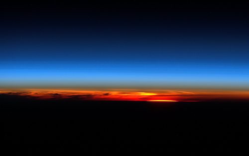Tim Peake shares his final image of an orbital sunset, in the final days of Expedition 47. Photo Credit: NASA/Tim Peake/Twitter
