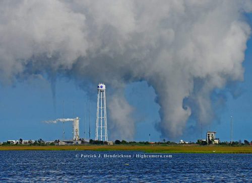 Yesterday's test was conducted with the first-stage hardware for the OA-7 Cygnus mission, targeted for launch in December. Photo Credit: Patrick J. Hendrickson/Highcamera.com