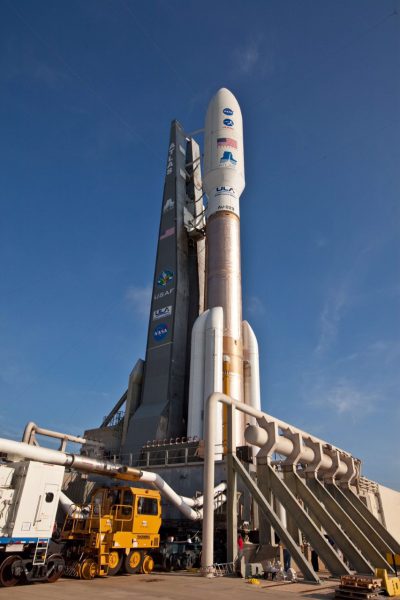 MUOS-5 will be delivered to orbit atop United Launch Alliance's Atlas V 551. Equipped with a 5-meter payload fairing and five strap-on boosters, the 551 is the most powerful operational variant of the Atlas V. Photo Credit: ULA