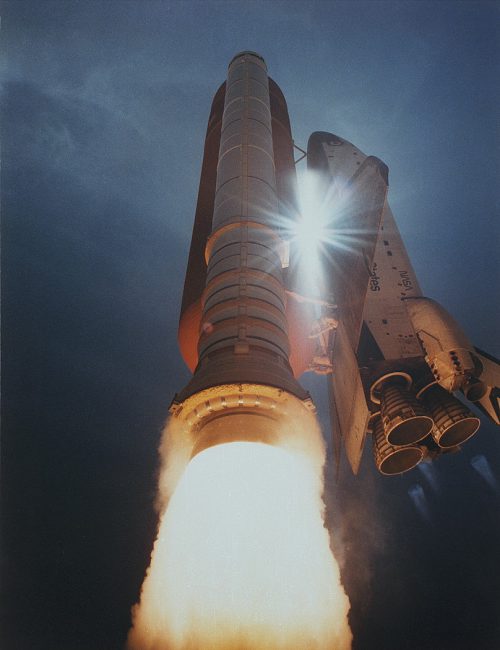 Atlantis roars into the late morning Florida sky on 2 August 1991, 25 years ago this month. Photo Credit: NASA, via Joachim Becker/SpaceFacts.de