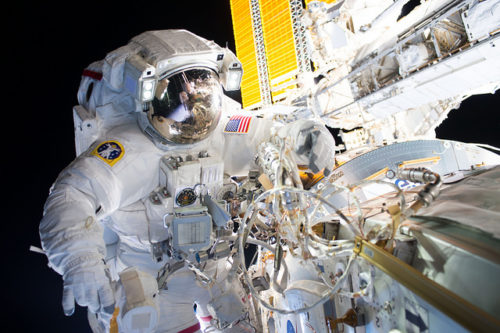 Jeff Williams presently has over 25 hours of EVA time and is gearing up for the fifth spacewalk of his career. Last week, he became the United States' oldest spacewalker, aged 58 years and 214 days. Photo Credit: NASA