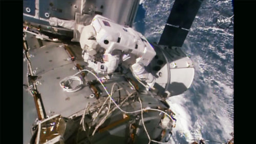Kate Rubins became only the 12th woman in history to perform a spacewalk. Photo Credit: NASA TV