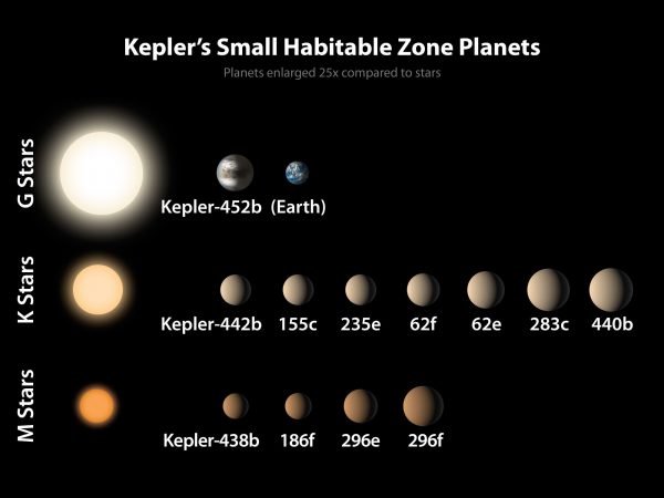 Some of the other smaller rocky exoplanets found by the Kepler Space Telescope so far, which are potentially habitable. The ones in the bottom row orbit red dwarf stars. Image Credit: NASA Ames/JPL-CalTech/R. Hurt
