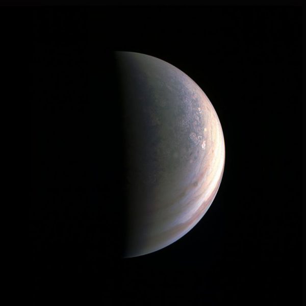 Jupiter's north pole, as seen by Juno on Aug. 27, 2016. Image Credit: NASA/JPL-Caltech/SwRI/MSSS