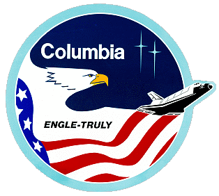 The STS-2 crew patch, featuring the names of Columbia and her two pilots, Joe Engle and Dick Truly. Image Credit: NASA, via Joachim Becker/SpaceFacts.de