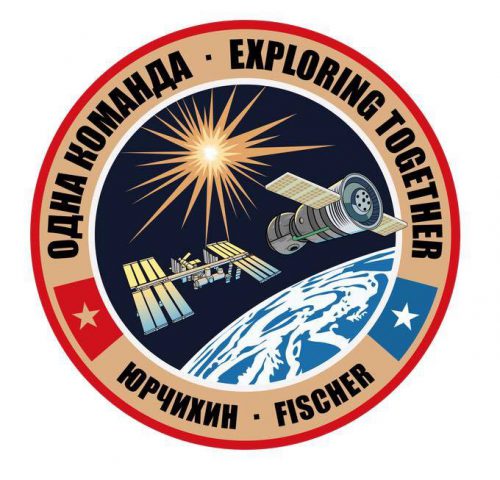 "One Team, Exploring Together", the informal patch of Expedition 52 Commander Fyodor Yurchikhin and Flight Engineer Jack Fischer. Image Credit: NASA/Jack Fischer/Twitter