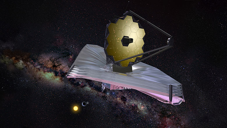 NASA's upcoming James Webb Space Telescope will be positioned at the Earth-Sun L2 Lagrange point, 1.5 million km away from the low-Earth orbiting Hubble Space Telescope. Taking advantage of the telescopes' relative distance, astronomers could image celestial objects in the Solar System with depth perception. Image Credit: NASA/STScI