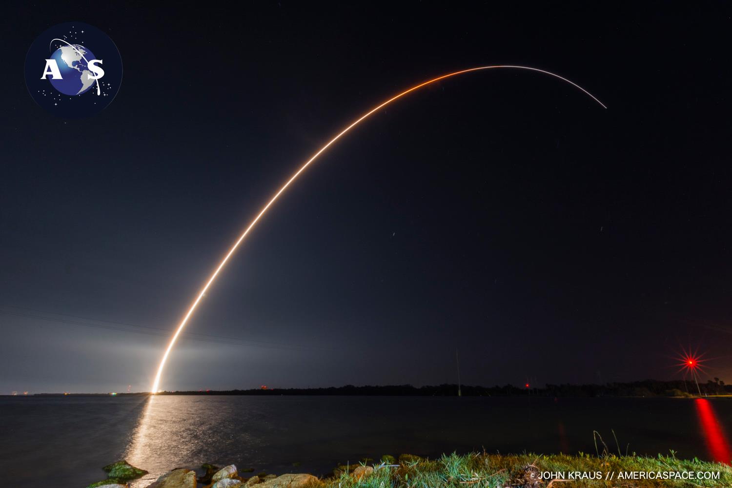 Picture-perfect liftoff last night for United Launch Alliance & their Delta-IV rocket with the eighth U.S. Air Force / Boeing Wideband Global Satcom satellite (WGS-8), now en-route to a 22,300-mile geosynchronous orbit. Photo Credit: John Kraus / AmericaSpace