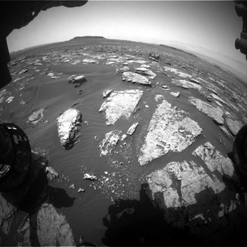 View of the new rock targets currently in front of the rover after a short drive. Photo Credit: NASA/JPL-Caltech/MSSS