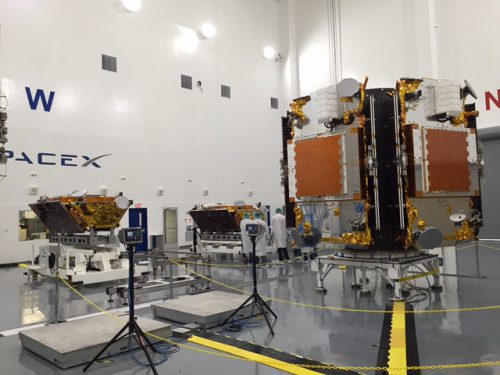 Iridium-1 satellites undergoing pre-launch processing at their Vandenberg launch site last August. Photo Credit: Iridium