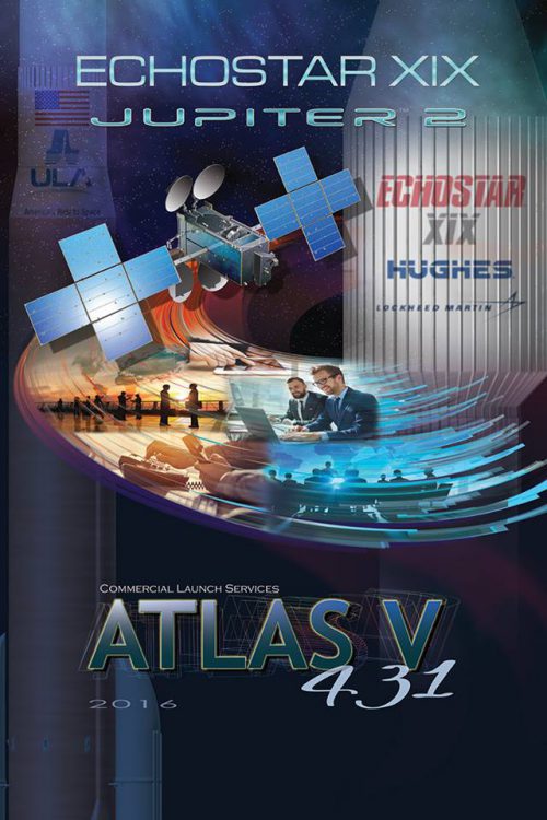 ULA artwork for the EchoStar-XIX mission. Image Credit: United Launch Alliance