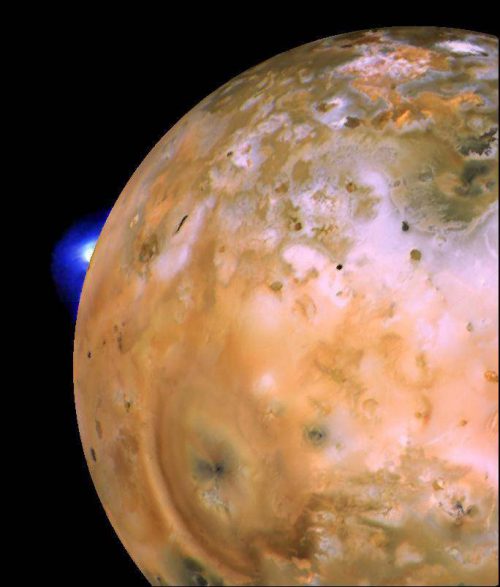 Voyager 1 view of the active volcano Loki on Jupiter's moon Io. Photo Credit: NASA