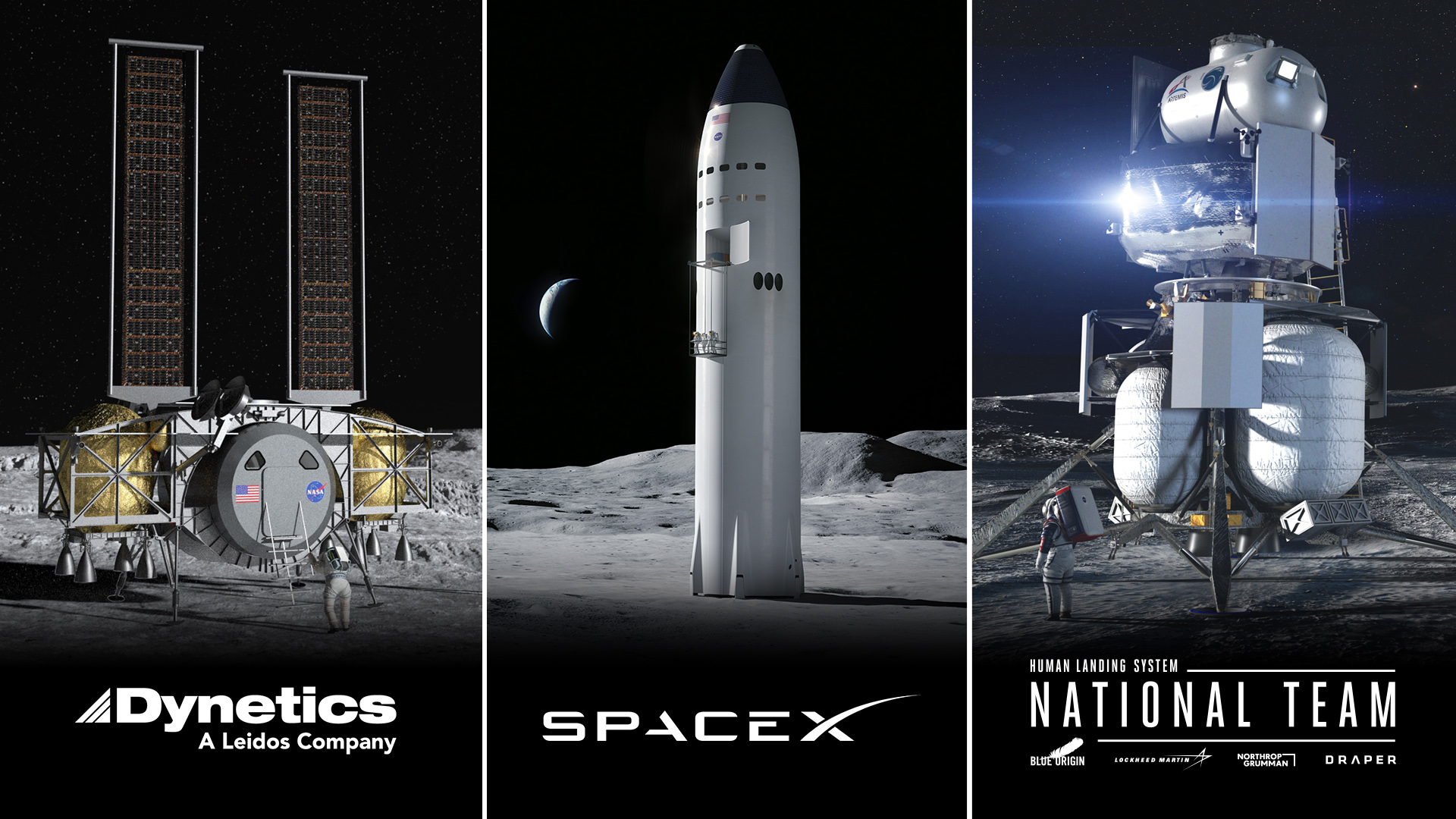 NASA Selects Companies to Develop Vehicles for Landing Humans on the