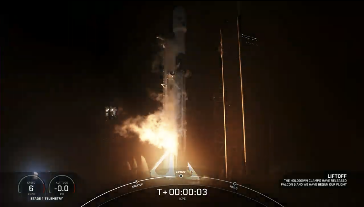 SpaceX Flies IXPE, Third Back-to-Back Night Launch from Space